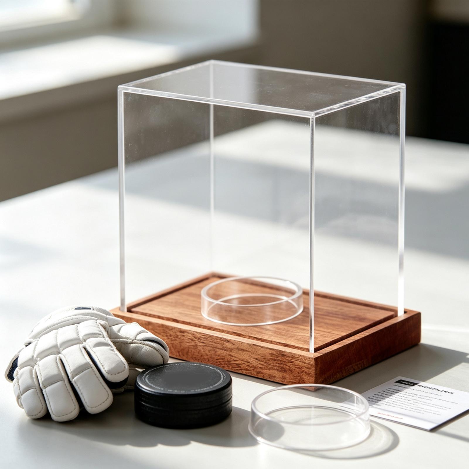 Display Case Acrylic - علبة عرض شفافة لحفظ قطع الهوكي،