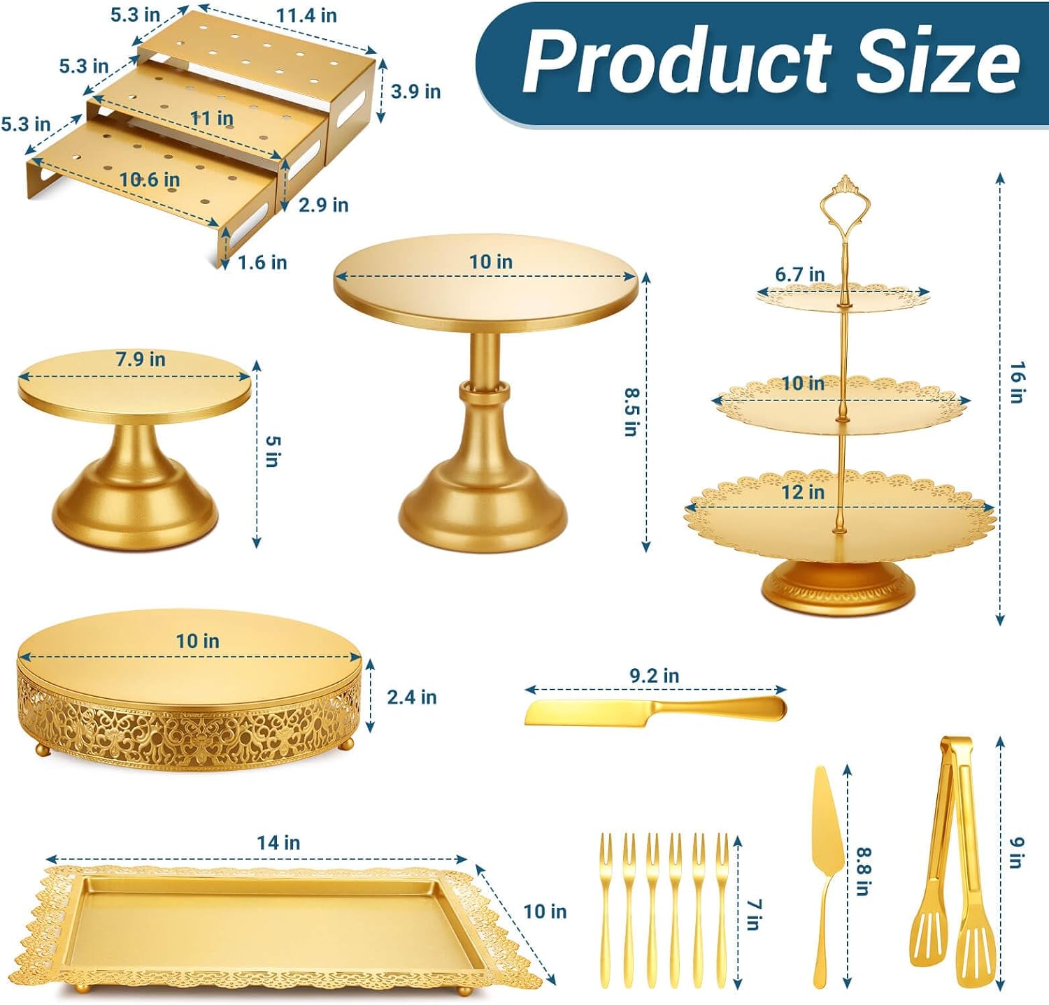 طقم عرض طاولة الحلويات المصنوع - مراجعة Display Risers Set وسعره