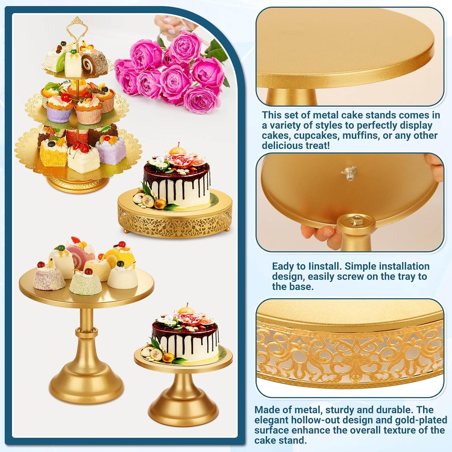 طقم عرض طاولة الحلويات المصنوع - مراجعة Display Risers Set وسعره