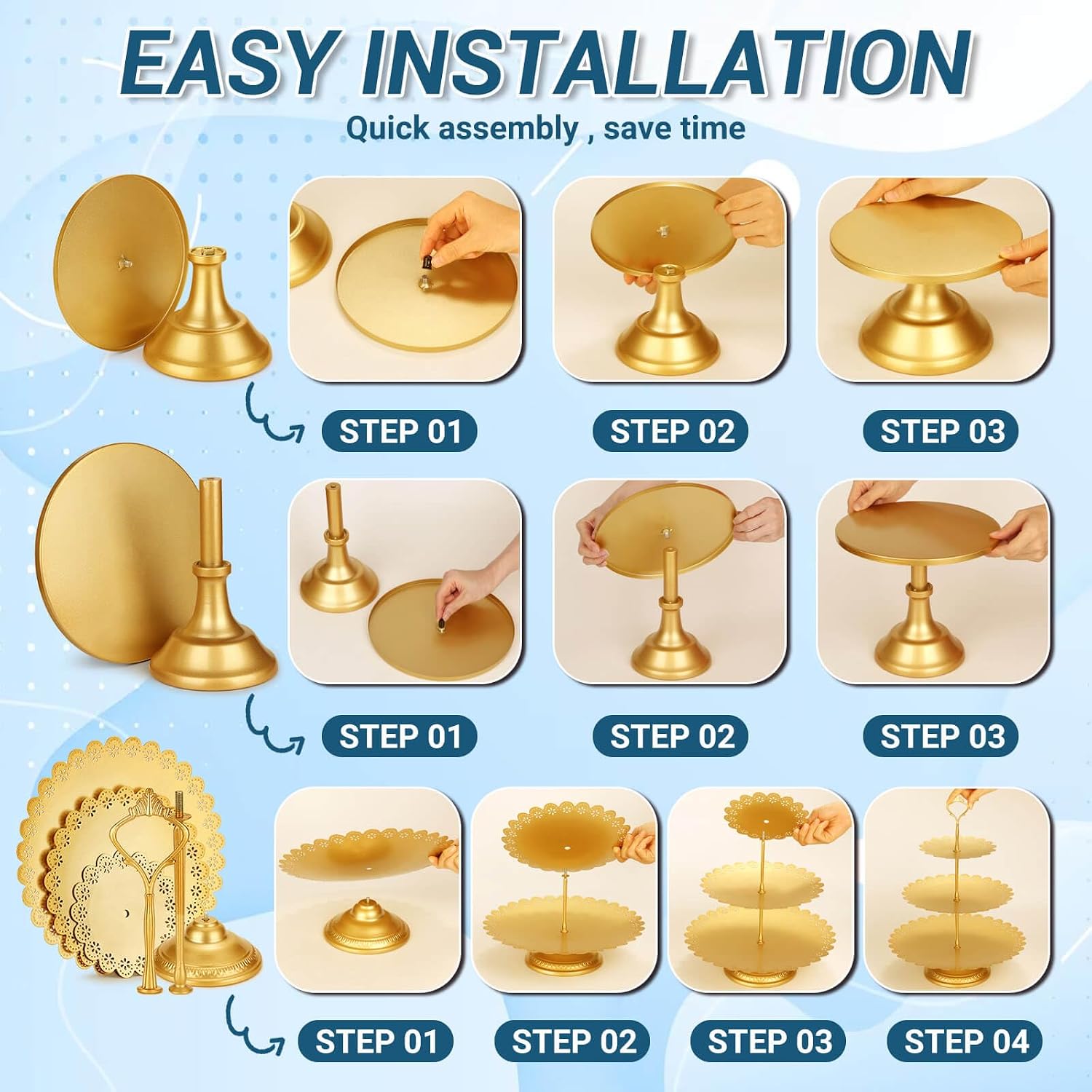 طقم عرض طاولة الحلويات المصنوع - مراجعة Display Risers Set وسعره