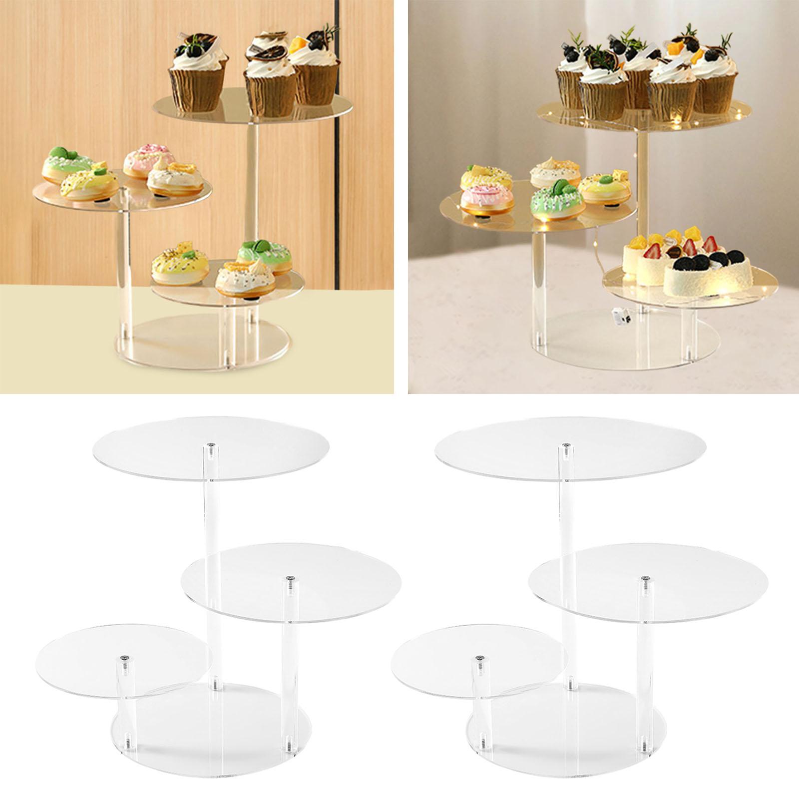 حامل عرض كيك أكريليك بثلاث طبق - مراجعة Display Risers Set وسعره