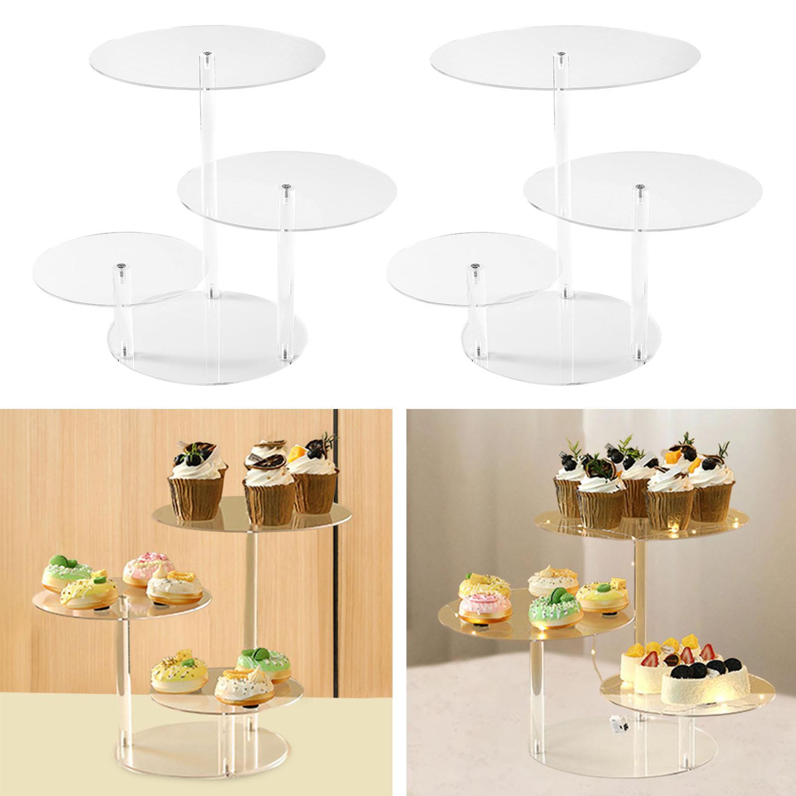 حامل عرض كيك أكريليك بثلاث طبق - مراجعة Display Risers Set وسعره